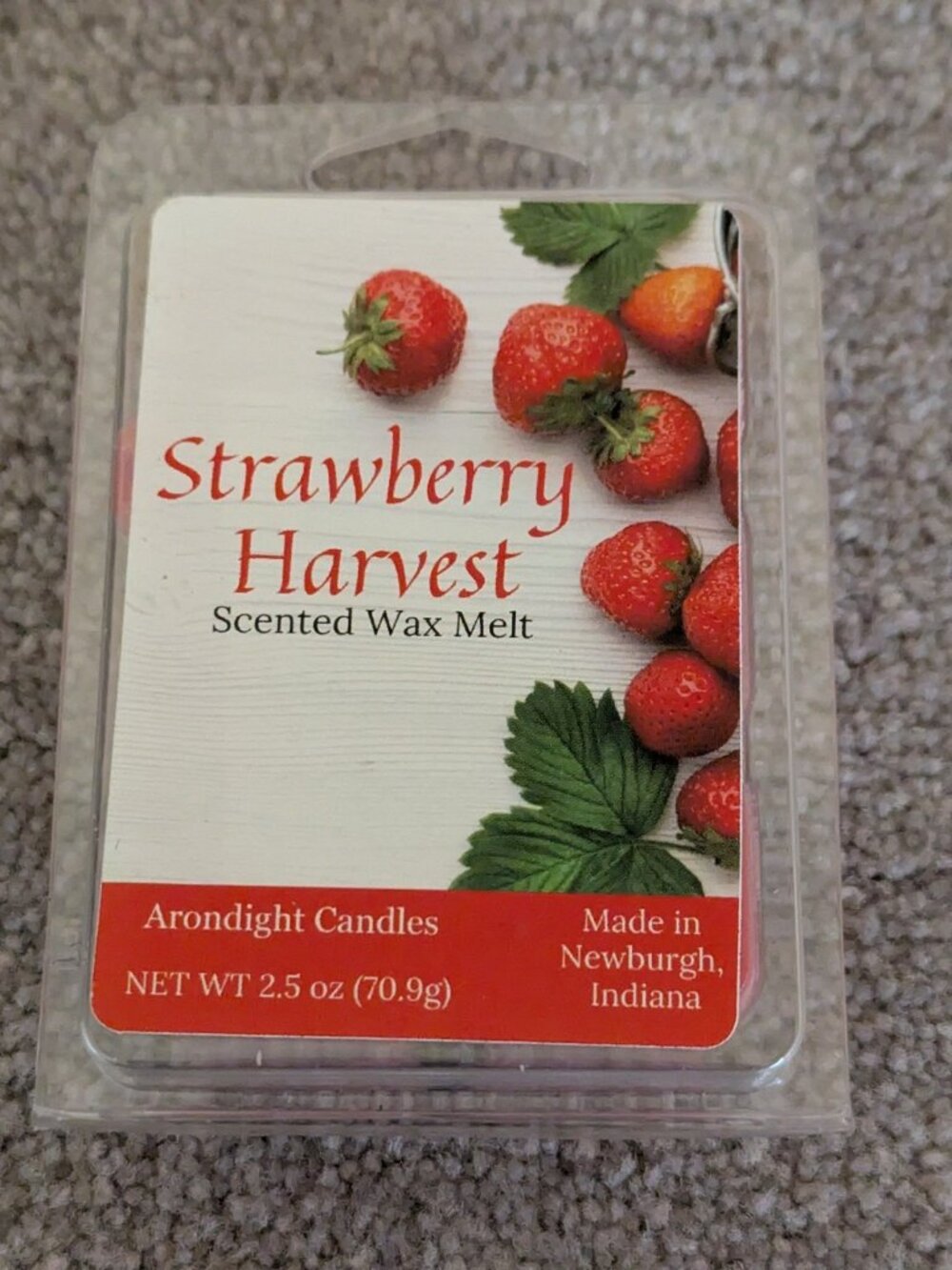 Lot of 3 Strawberry Scented Wax Melts 100% Soy Wax Tarts Home Fragrance - Picture 5 of 5